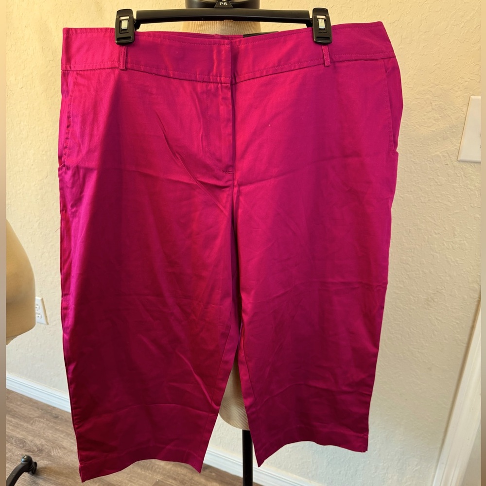 George Capri Pants stretch George Modern Fit Fuchsia pink size 18 waist 19”
